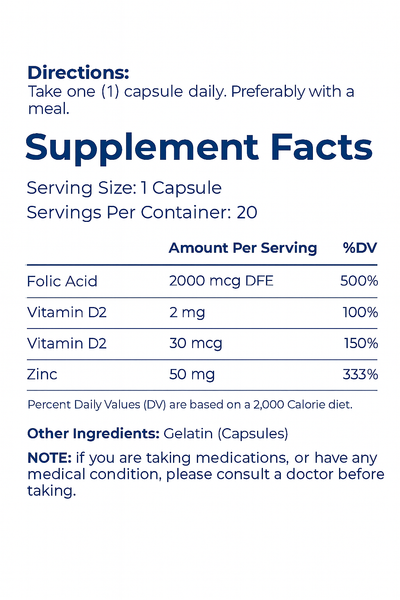 20 Capsules - Folsac Climax Enhancer Supplements