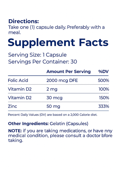 30 Capsules (1 Month Supply) - Folsac Climax Enhancer Supplements